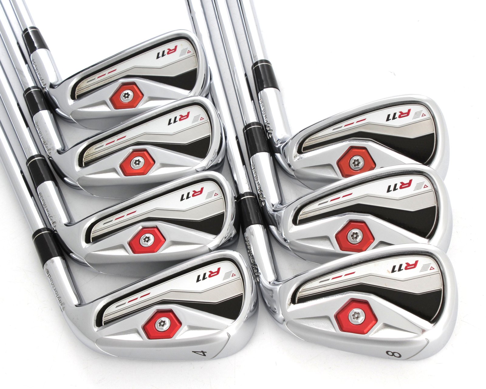 TAYLORMADE R11 IRONS 4PW STEEL KBS 90 STIFF FLEX F1270 just 590.00