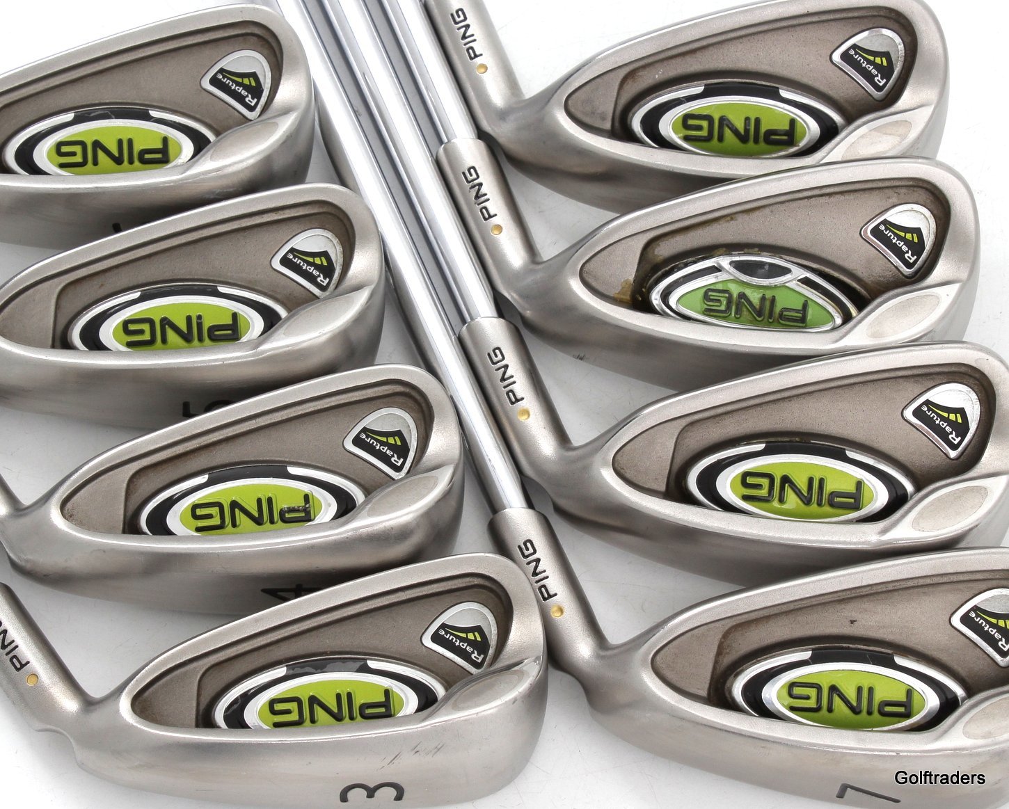 Ping Rapture Yellow Dot Irons 3PW Steel Regular Flex New Grips F2612