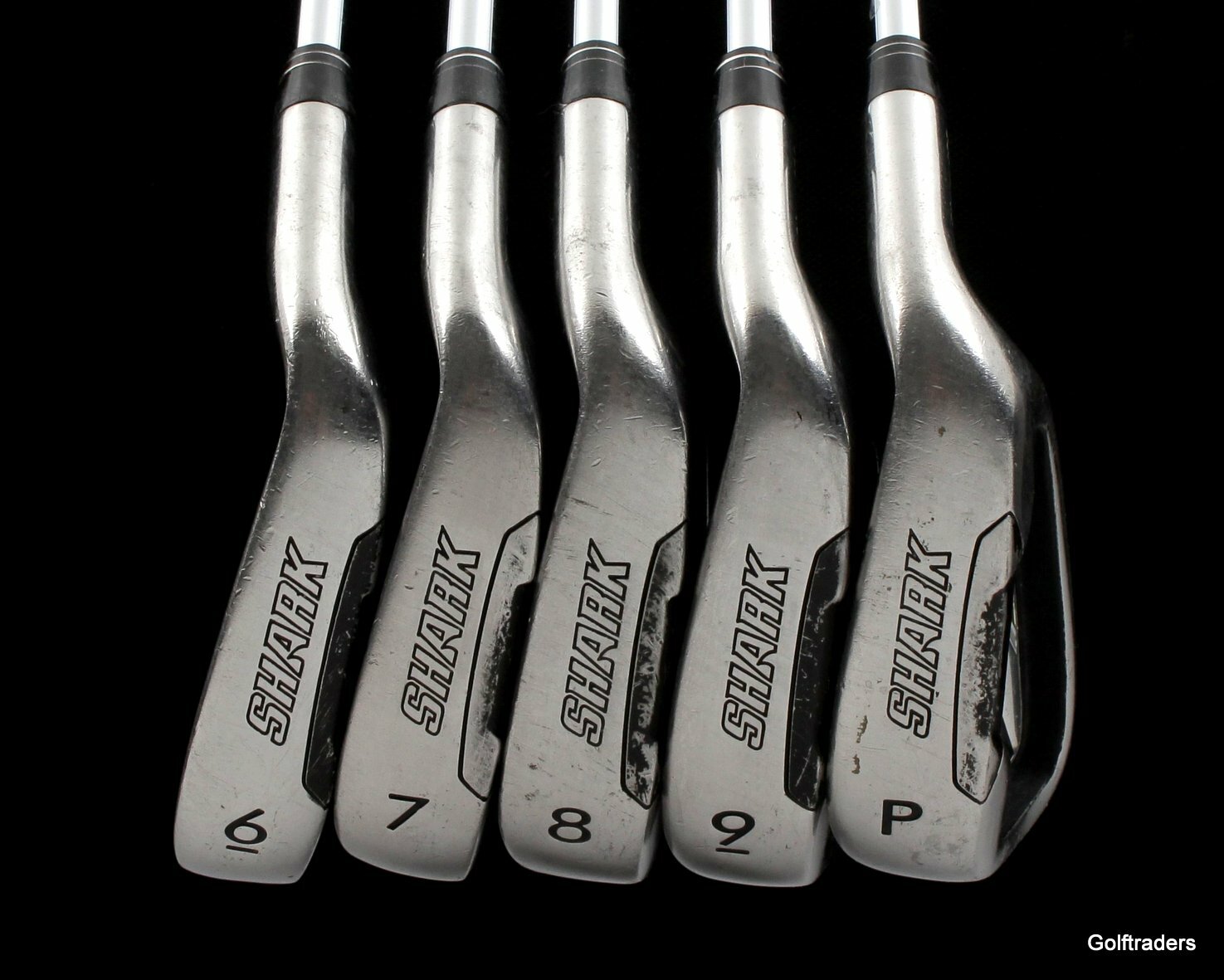 Shark Platinum Tour Irons 6PW Steel Regular Flex F4004 just 135.00