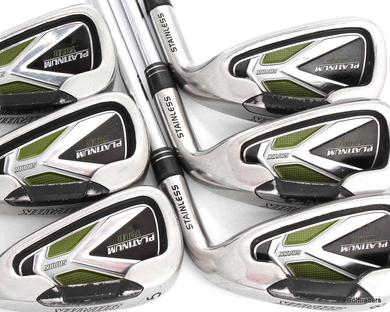 Shark Platinum Tour Irons 5PW Steel Regular Flex F4003 just 150.00