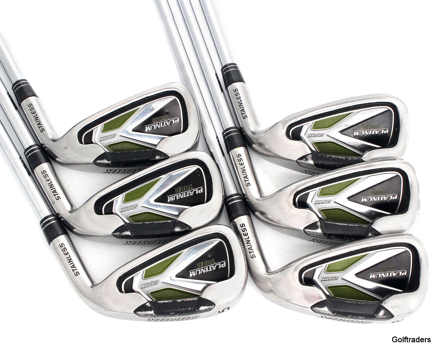 Shark Platinum Tour Irons 5PW Steel Regular Flex F4003 just 150.00