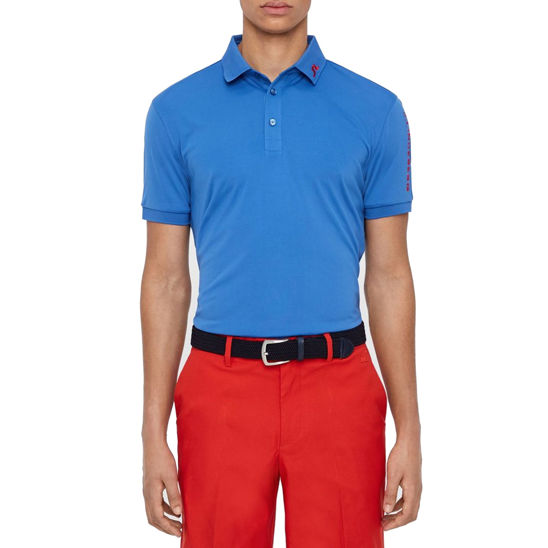 J.Lindeberg Tour Tech Reg TX Polo Golf Shirt Work Blue just 109.95