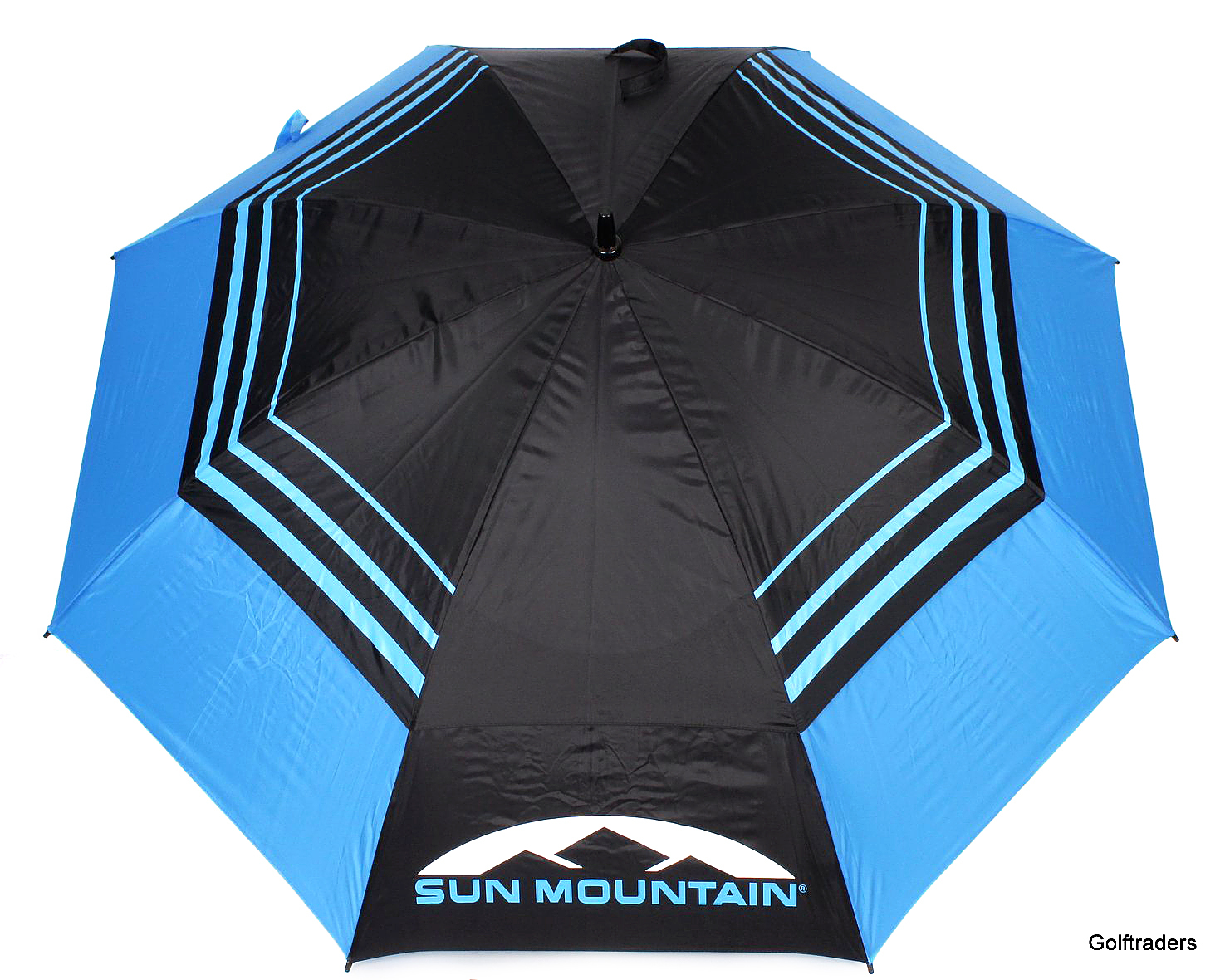 New Sun Mountain UV SMS+ Golf Umbrella 62" Black / Cobalt F4366 just