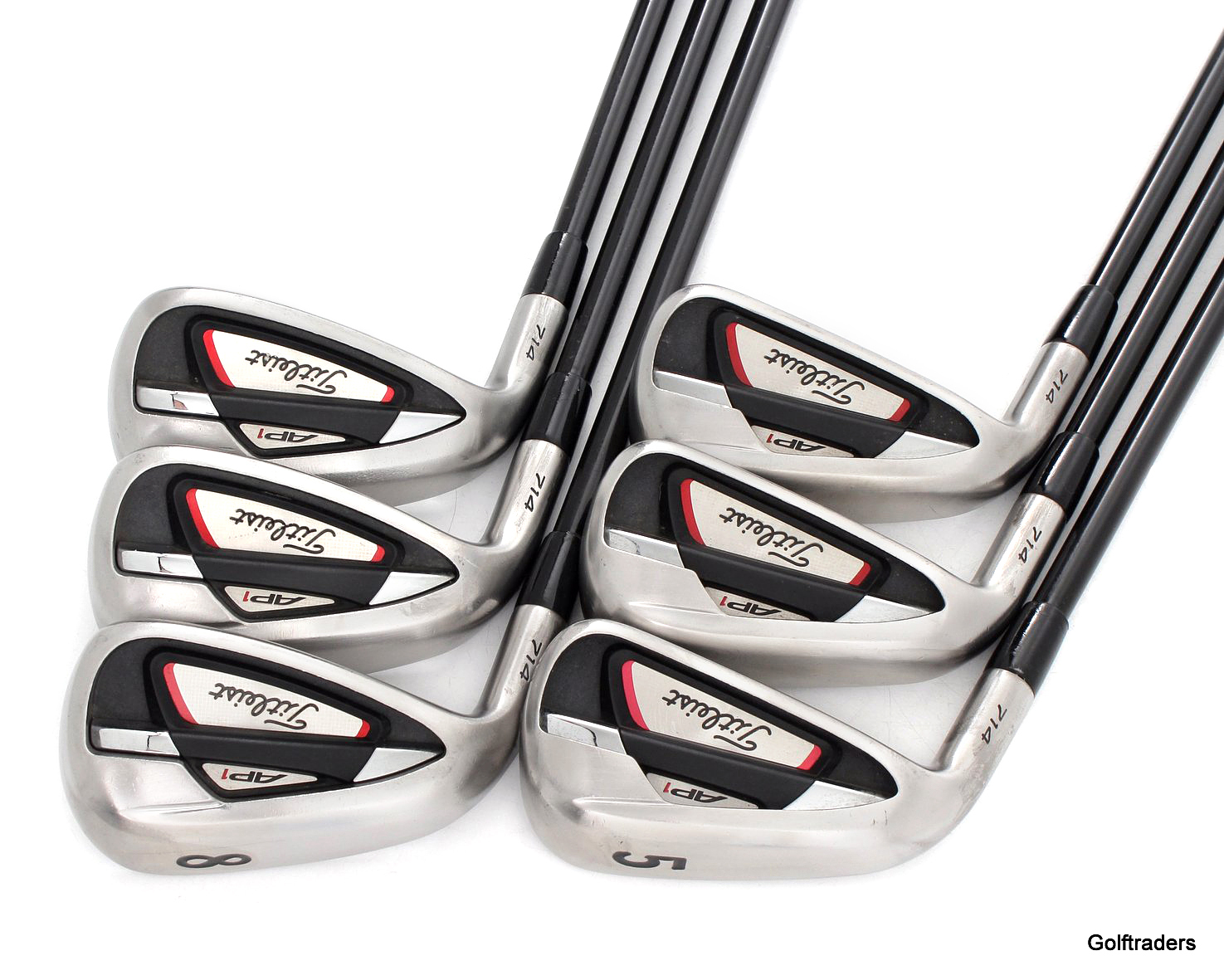 Titleist AP1 714 Irons 5PW Graphite Seniors Flex Left Handed F4368