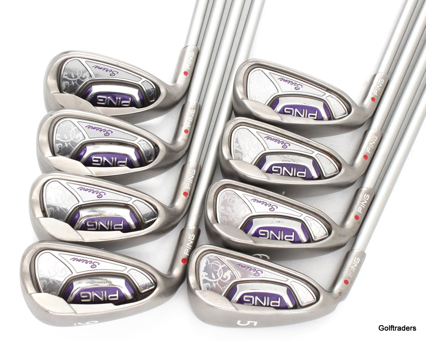 Ping Ladies Serene Irons 5PW, SW, LW Graphite Ladies Flex Left Handed