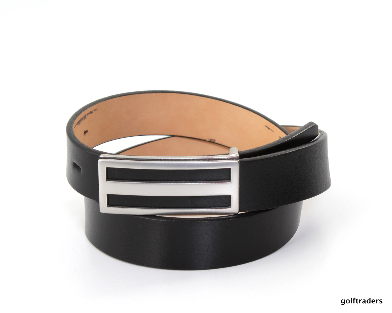 GLENAYR GOLFGENUINE LEATHER BLACK THIN LADIES BELT RECTANGULAR BUCKLE BELT21 [SIZE XS] just