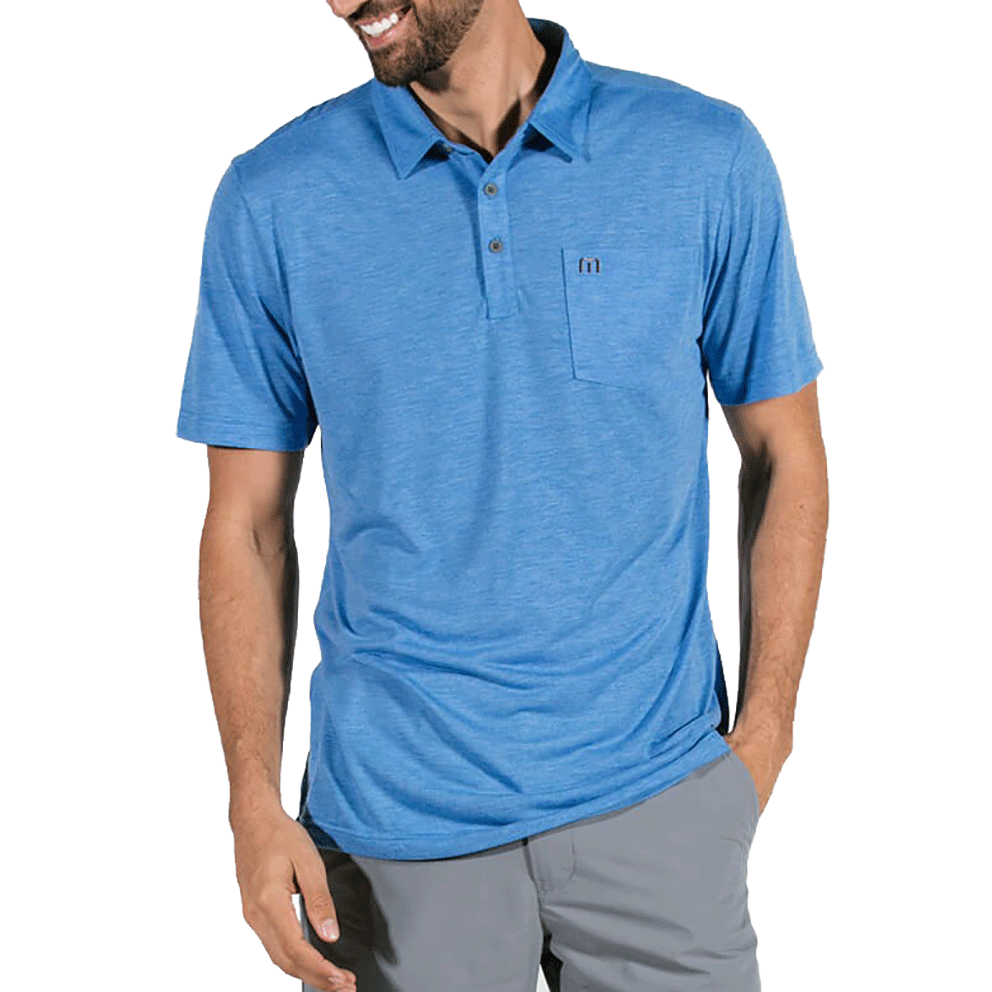 Travis Mathew Hurban Golf Shirt - Blue just $40.00, save $49.95!
