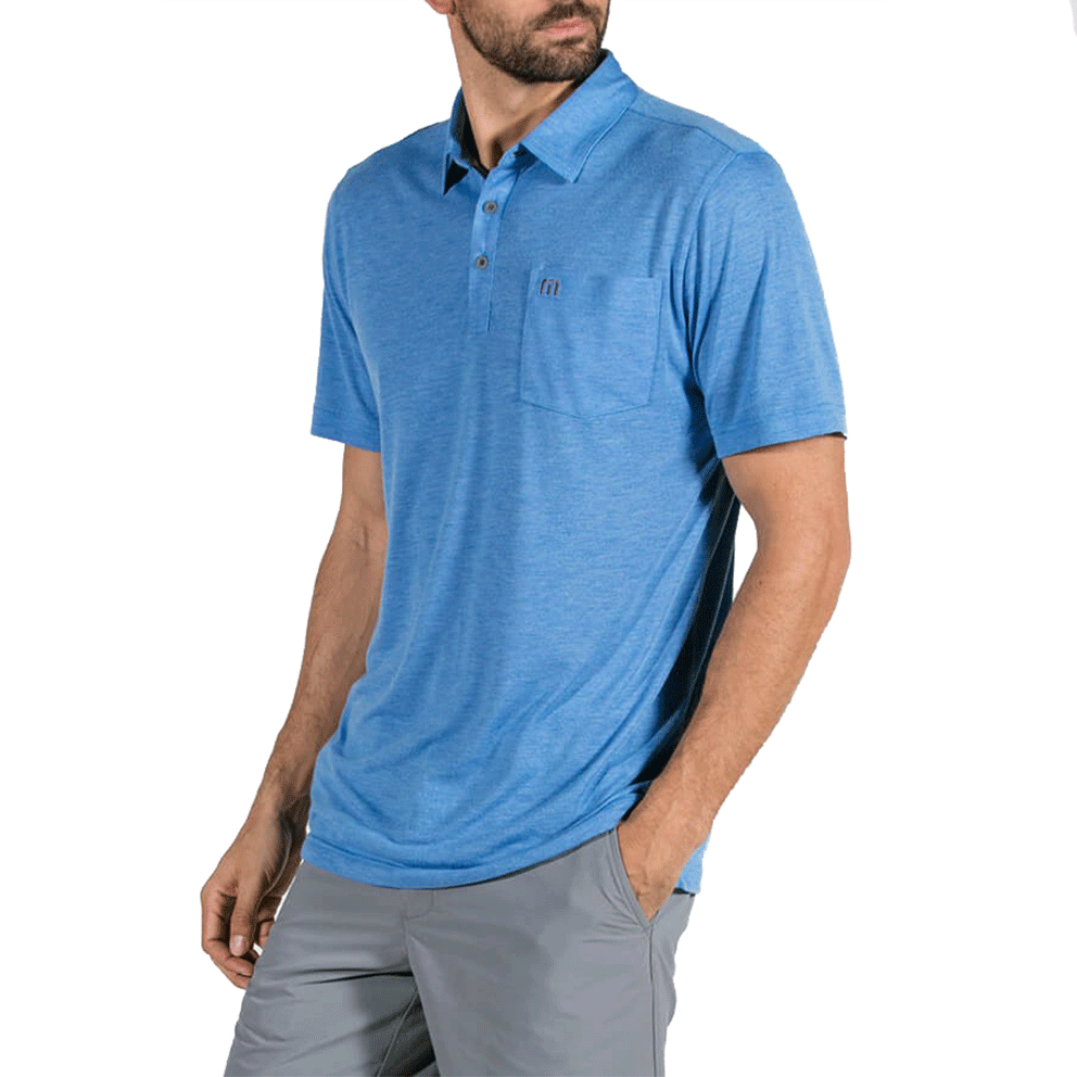 Travis Mathew Hurban Golf Shirt - Blue just $40.00, save $49.95!