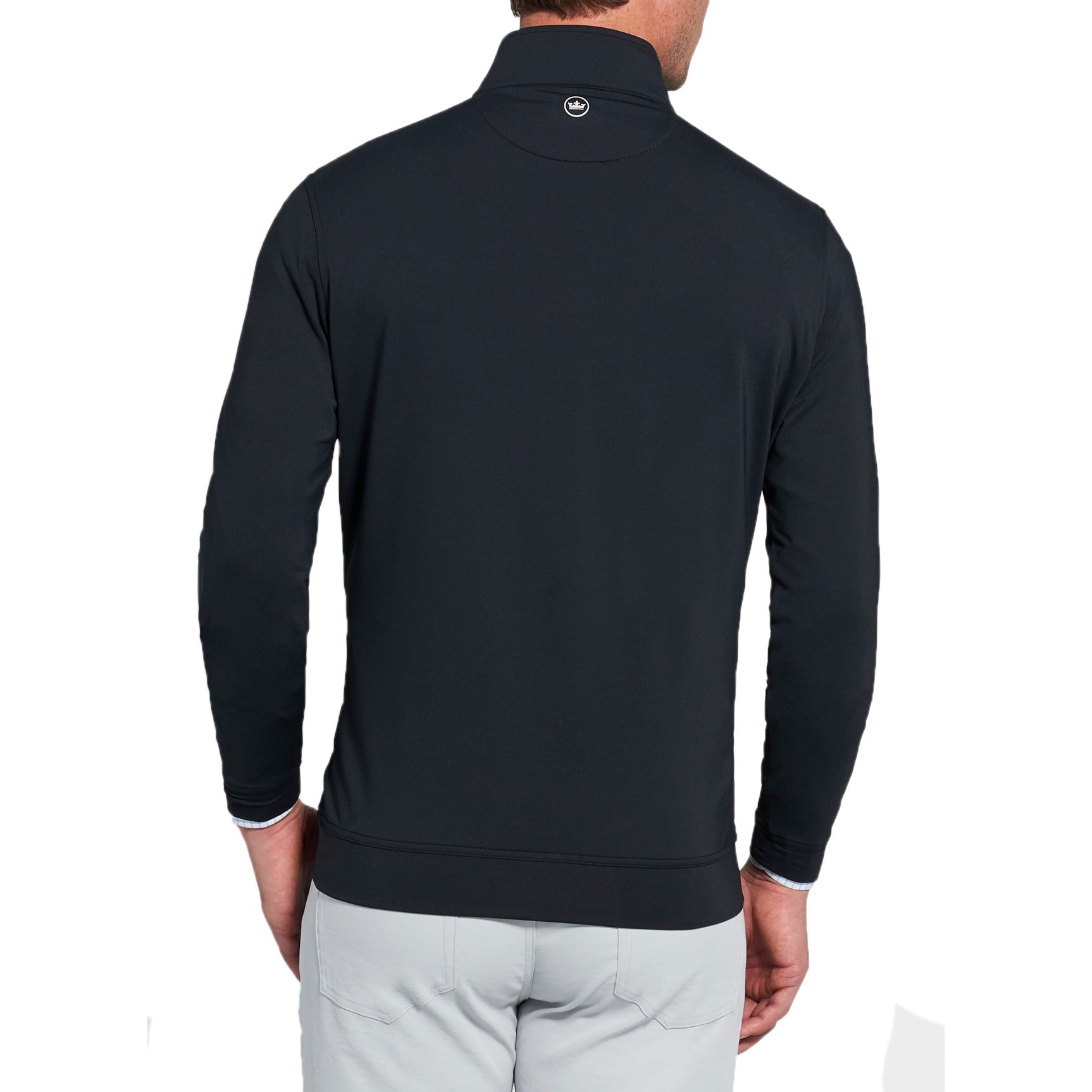 Peter Millar Perth Stretch Loop Terry Quarter-Zip - Black just $119.99