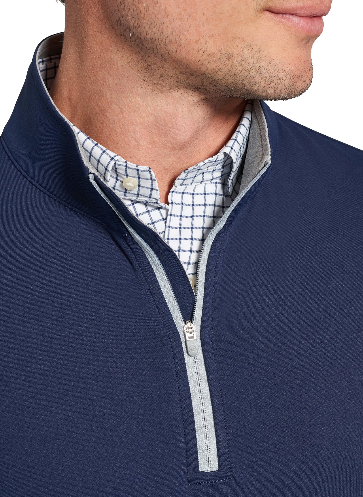 Peter Millar Perth Stretch Loop Terry Quarter-Zip - Navy just $119.99