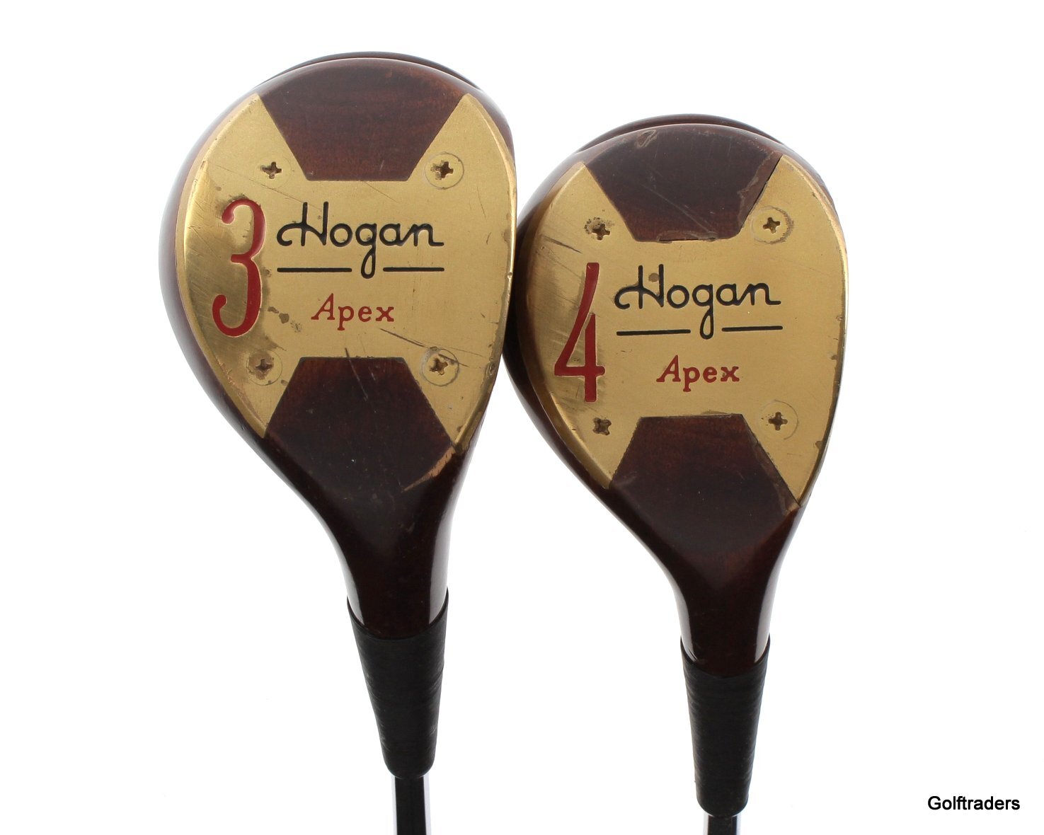 Vintage Hogan Apex Fairway Wood Set 3 Wood & 4 Wood Steel Stiff Flex G317 - Image 1