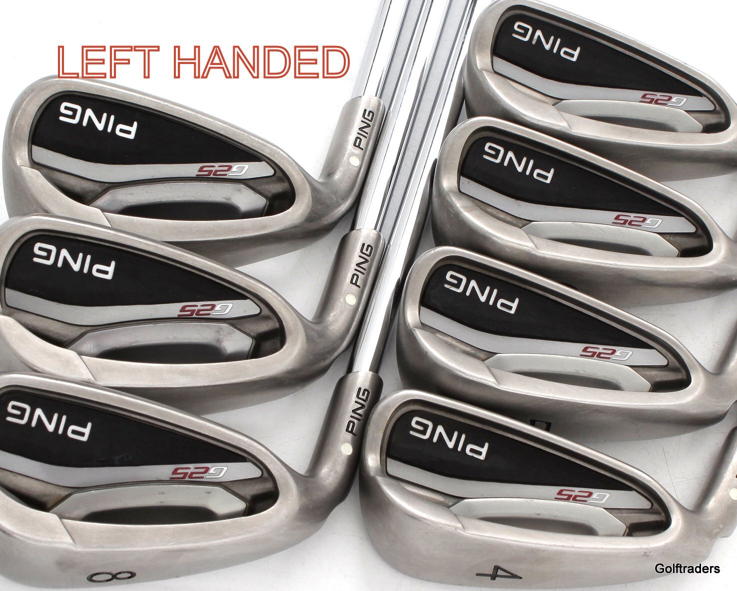Ping G25 White Dot Irons 4PW Steel Regular Flex Left Handed G1147 just