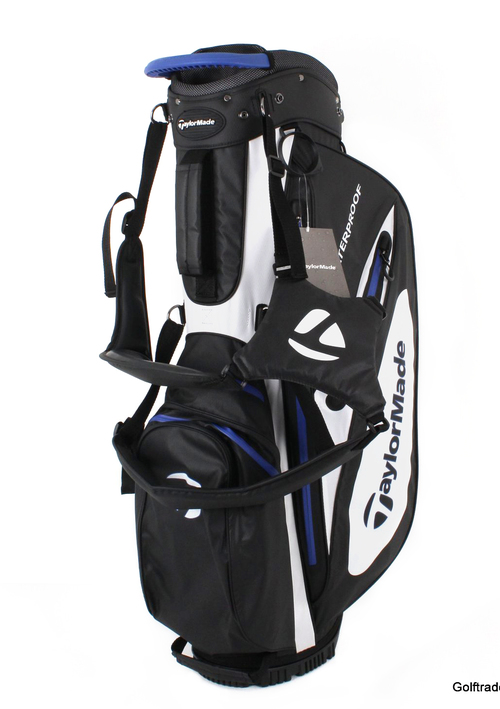 New Taylormade 100% Waterproof Stand Bag Black / White / Navy F1335 - Image 3
