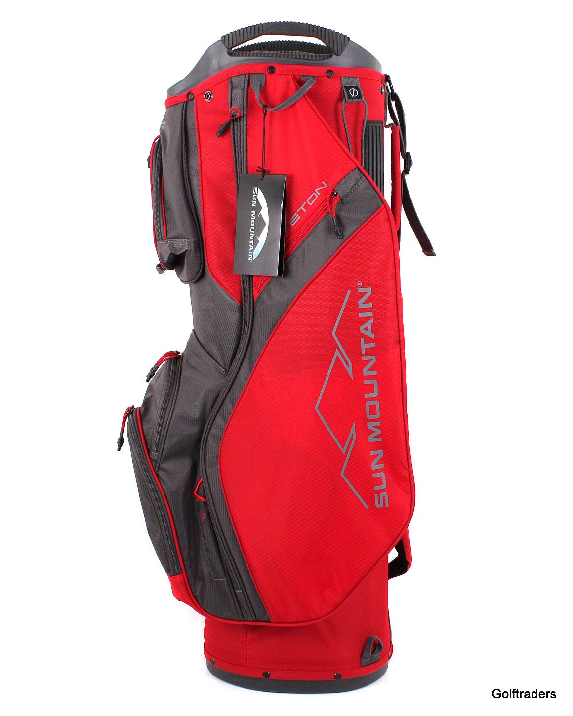 New Sun Mountain Teton Cart Bag Bright Red Gunmetal F2680 just 260.00