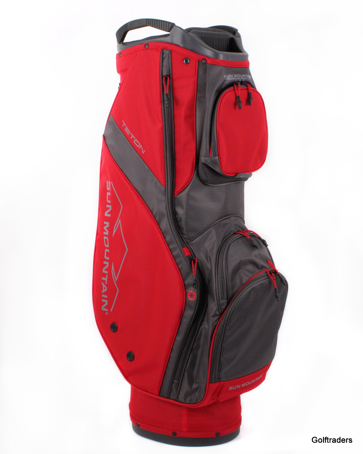New Sun Mountain Teton Cart Bag Bright Red Gunmetal F2680 just 260.00