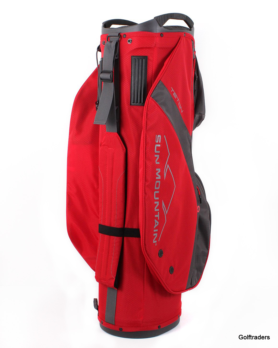 New Sun Mountain Teton Cart Bag Bright Red Gunmetal F2680 just 260.00