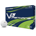 TaylorMade Mens White V3 Urethane Pack of 12 Balls - Image 1