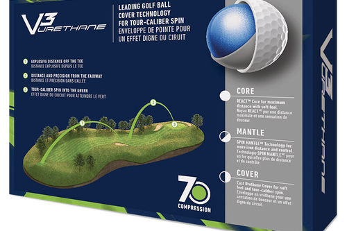 TaylorMade Mens White V3 Urethane Pack of 12 Balls - Image 3