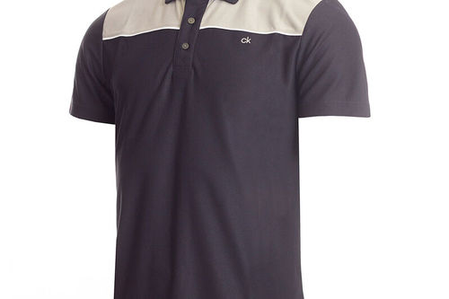 Calvin Klein Pique Colour Block Golf Polo Shirt - Image 1