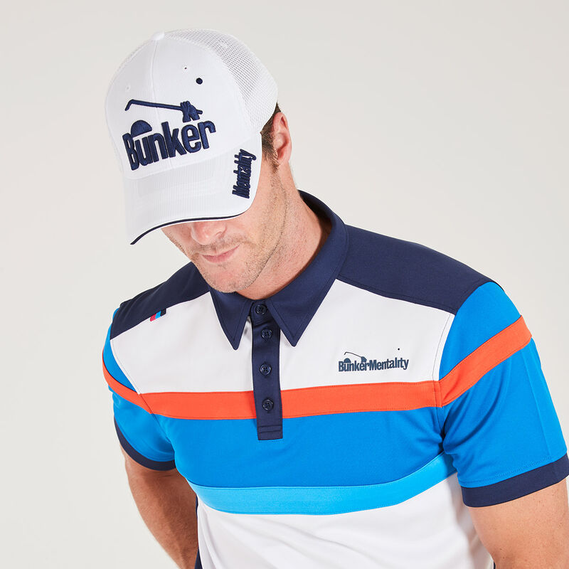 Bunker Mentality Bright Stripe Golf Polo Shirt just £34.99