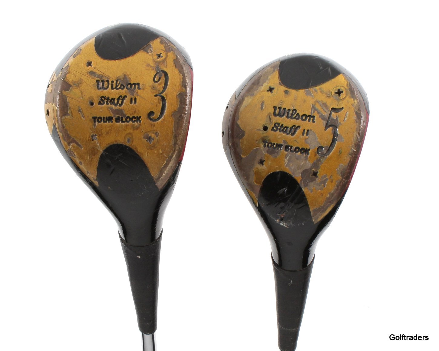 WILSON STAFF TOUR BLOCK VINTAGE 3 & 5 WOOD SET STEEL TRUE TEMPER REG FLEX #F214 - Image 1