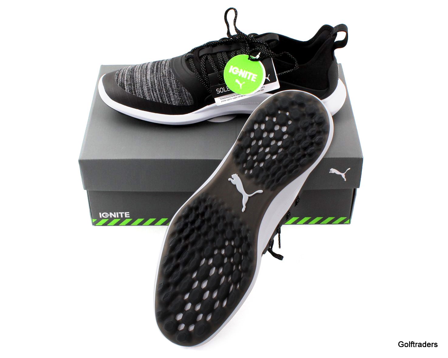 New Puma Ignite NXT Solelace Men's Golf Shoes Black/Gold Size 9US Medium F4512 - Image 1