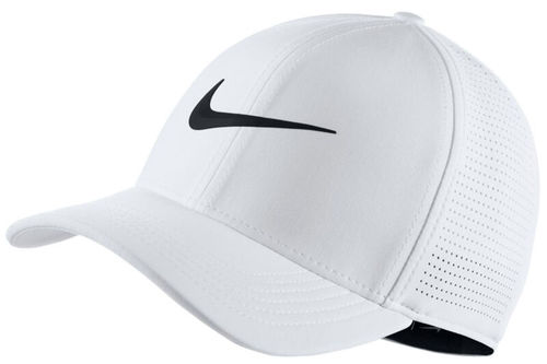 Nike Golf Mens White and Black Comfortable AeroBill Classic 99 Cap - Image 1