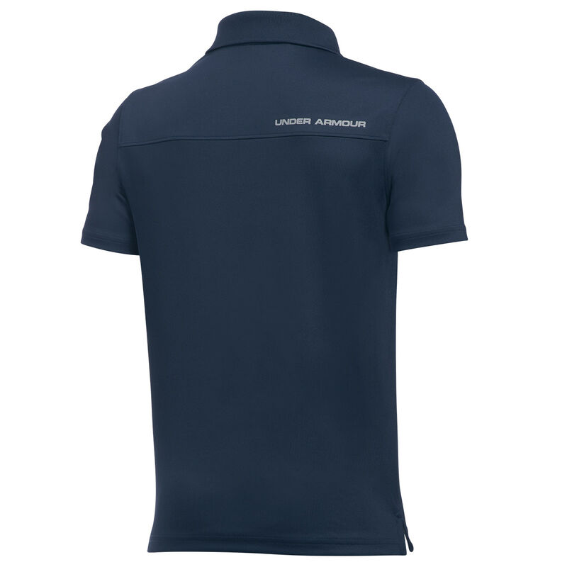 Under Armour Kids Navy Blue and Grey Performance Junior Golf Polo Shirt
