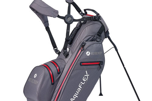 Motocaddy Charcoal Grey and Red Lightweight AquaFLEX Golf Stand Bag - Image 1