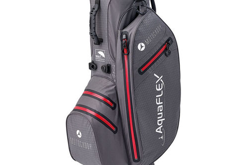 Motocaddy Charcoal Grey and Red Lightweight AquaFLEX Golf Stand Bag - Image 2