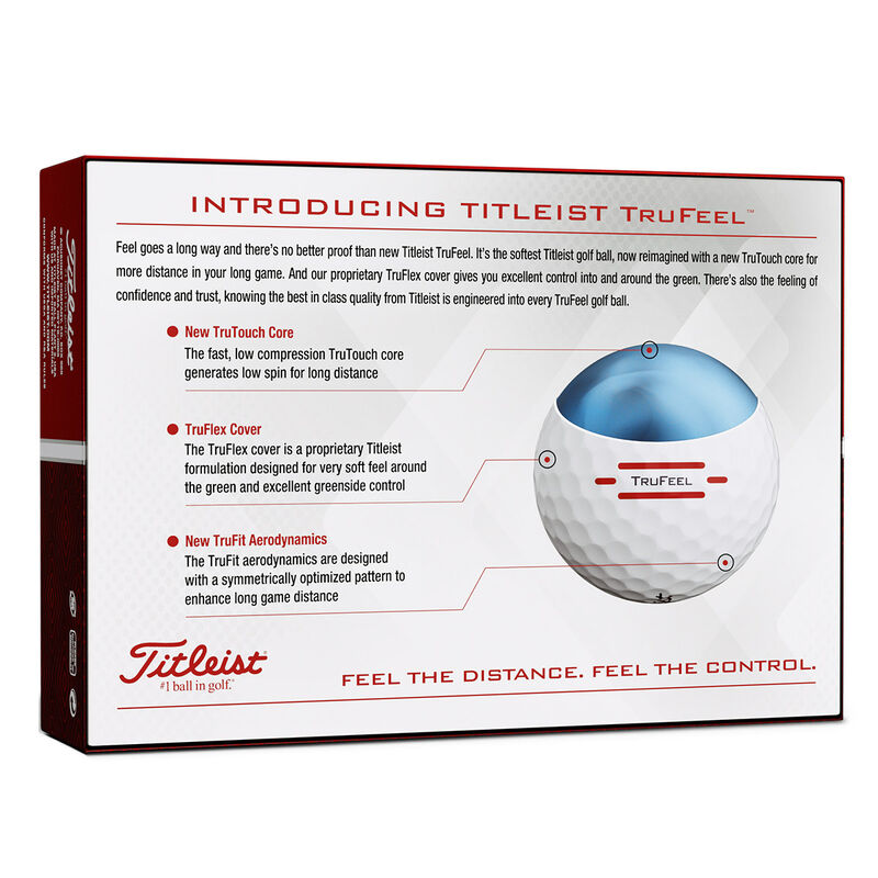 Titleist White TruFeel Personalised 12 Pack of Golf Balls just £22.99
