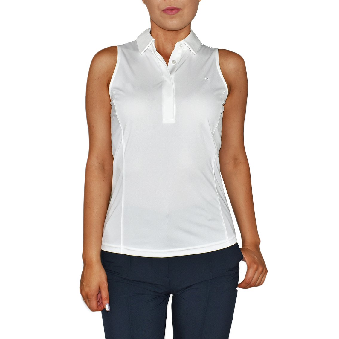 J.Lindeberg Women's Dena Sleeveless Golf Shirt White just 129.95