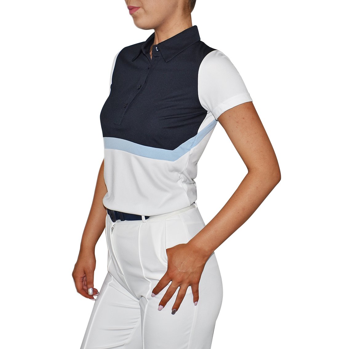 J.Lindeberg Women's Erin Golf Shirt - White just $101.00, save $48.95!