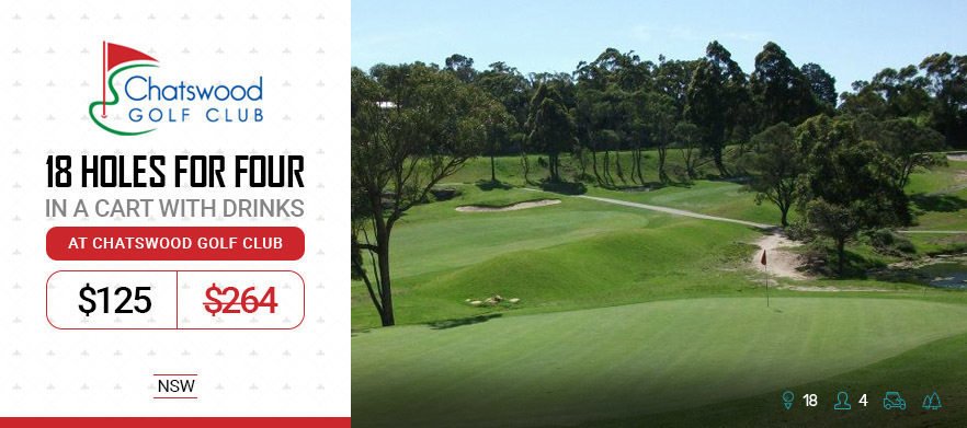 18 holes For Four in Carts & Drinks at Chatswood Golf Club.