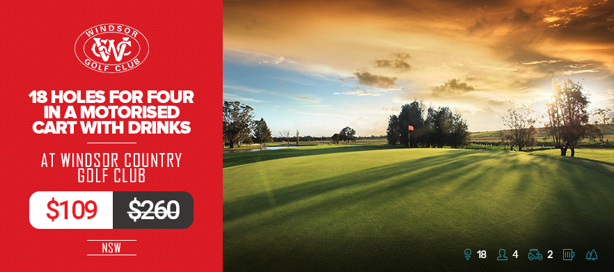 18 Holes for Four With Motorised Carts and Drinks at Windsor Country Golf Club