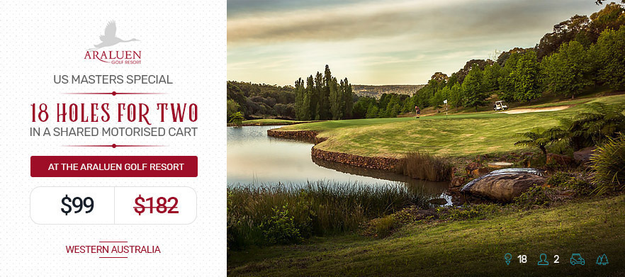 18 Holes For Two in a Cart at <em>Araluen Golf Resort.</em> 