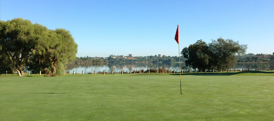 18 Holes for TWO in a motorised cart at <em> Maylands Peninsula Public Golf Course! </em>