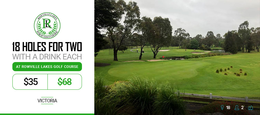 <em> Discover one of Melbourne's Hidden Gems! </em> 18 Holes for two with a Drink each at the beautiful Rowville Lakes Golf!