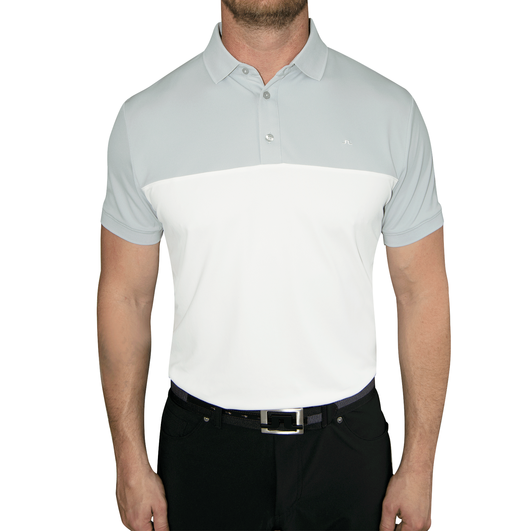 J.Lindeberg Johan Slim Golf Shirt - Stone Grey just $139.00, save $30.00!