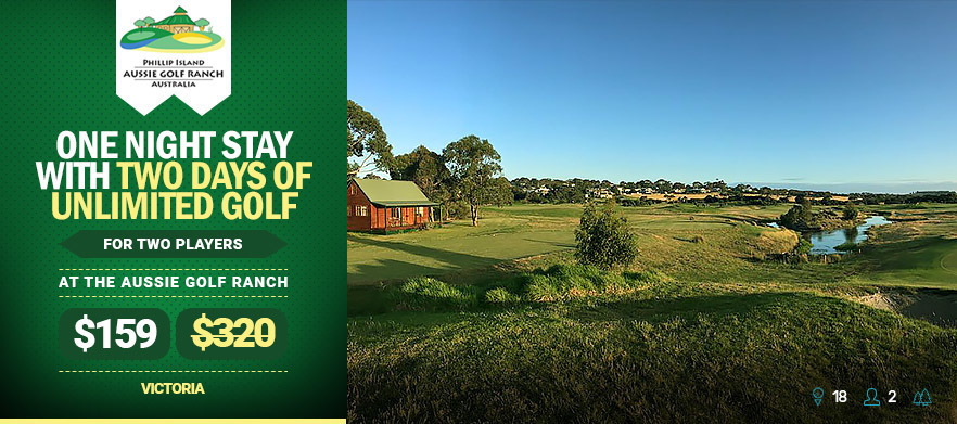 One Night Stay with Two Days of Unlimited Golf at Aussie Golf Ranch!