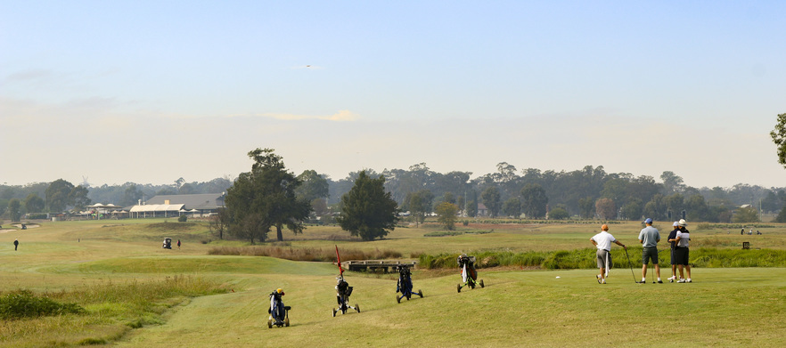 <em>Lynwood Country Club:</em>  Four can play this links style course, with shared motorized carts and a drink each!