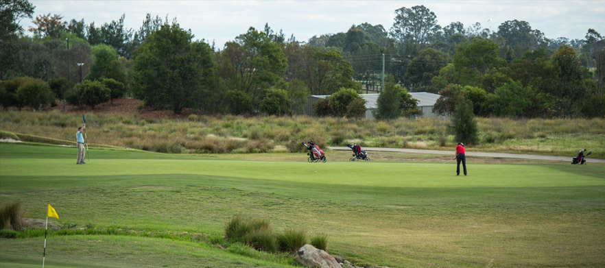 <em>Lynwood Country Club:</em>  Two can play this links style course, with a motorized cart and a drink each!