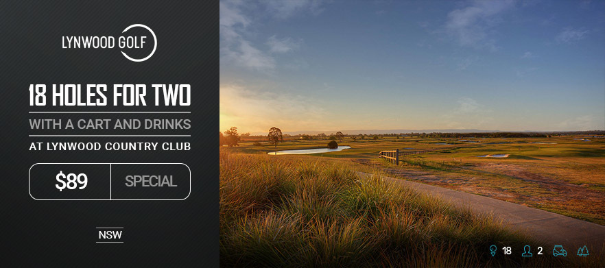 <em>Lynwood Country Club:</em>  Two can play this links style course, with a motorized cart and a drink each!