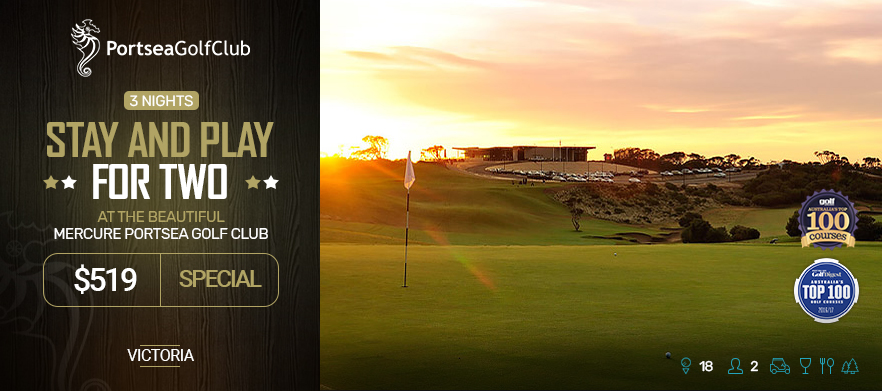 <em>Stunning Stay and Play for Two at the Mercure Portsea Golf Club!</em> Includes three nights accommodation with a bottle of wine on arrival, cooked breakfast and golf with a motorised cart at the beautiful Portsea Golf Club! 