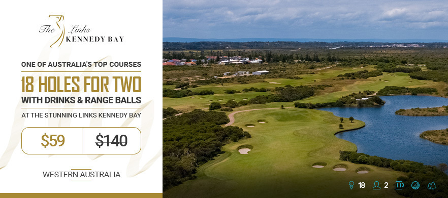 <em>Play one of Australia's Top 20 Courses!</em> 18 Holes for Two with Drinks at the Stunning <em>Links Kennedy Bay.</em>Includes Range Balls before your game!