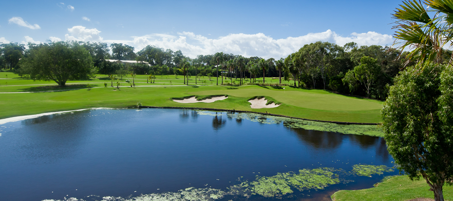 <em>18 Holes For Two in a motorised cart at The World Class Sanctuary Cove Resort and Country Club.<em>