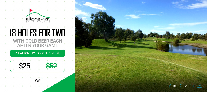 18 Holes for TWO at<em> Altone Park Golf Course!</em> Includes a Cold Beer each after you round.