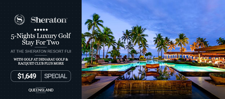 <em>5 nights for 2 people at the Sheraton Mirage Port Douglas!.</em> Golf at the beautiful Mirage Country Club in a motorised cart and more. <em>