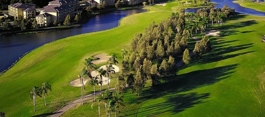Now You Can Play <em>The Original and Still the Best Resort Golf Course on the Gold Coast, Palm Meadows Golf Course.</em> 18 Holes For FOUR In Shared Motorised Cart With GPS at this Championship Course. <em>