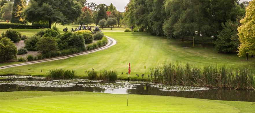 <em>Midweek Special:</em> 18 holes for 2 in a motorized cart at <em>The Highlands Golf Club.</em> Cruise the beautiful Southern Highlands with a mate! 